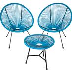 Set van 2 stoelen Santana met tafel - blauw, Tuin en Terras, Nieuw, Verzenden