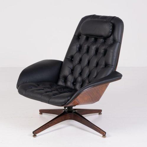 Plycraft - George Mulhauser - Fauteuil - Hout, Leder, Antiek en Kunst, Kunst | Designobjecten
