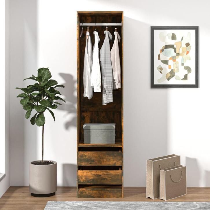 vidaXL Kledingkast met lades 50x50x200 cm bewerkt hout, Huis en Inrichting, Kasten | Kleerkasten, Nieuw, Verzenden