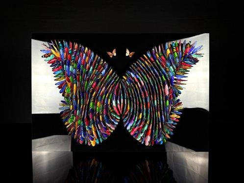 Mike Blackarts - Infinite Butterfly Wings Black - Luxury 3D, Antiek en Kunst, Kunst | Schilderijen | Modern