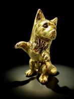 Art Deco brass dog - Beeldje - 1970s Caravell Design -, Antiek en Kunst