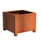 Cortenstaal plantenbak 100x100x80cm - Met poten, Tuin en Terras, 100 cm of meer, Vierkant, Nieuw, Metaal