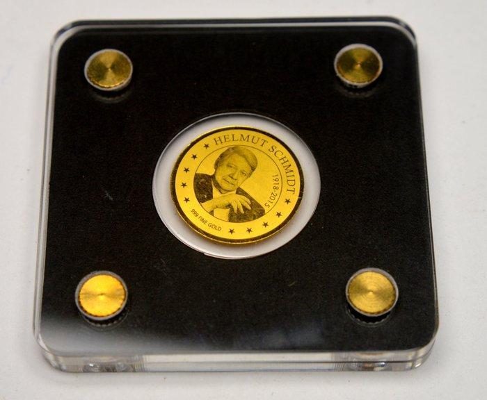 Tsjaad. 3000 Francs 2015 - Helmut Schmidt - 1/500oz (.999), Postzegels en Munten, Munten | Europa | Niet-Euromunten