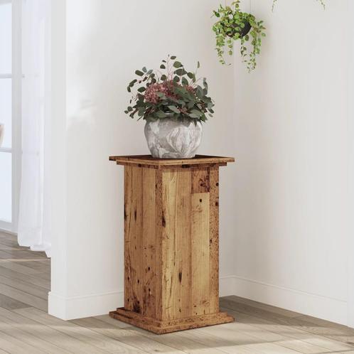 vidaXL Plantenstandaard 33x33x60 cm bewerkt hout oud, Tuin en Terras, Bloembakken en Plantenbakken, Nieuw, Verzenden