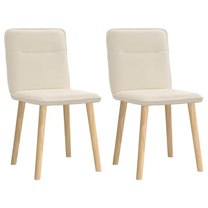 vidaXL Eetkamerstoelen 2 st linnen, Huis en Inrichting, Stoelen, Nieuw, Verzenden
