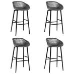 vidaXL Chaises de bar lot de 4 gris, Maison & Meubles, Verzenden, Neuf