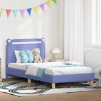 vidaXL Kinderen bedframe met hoofdboard Jeans Blauw 80 x 200, Verzenden