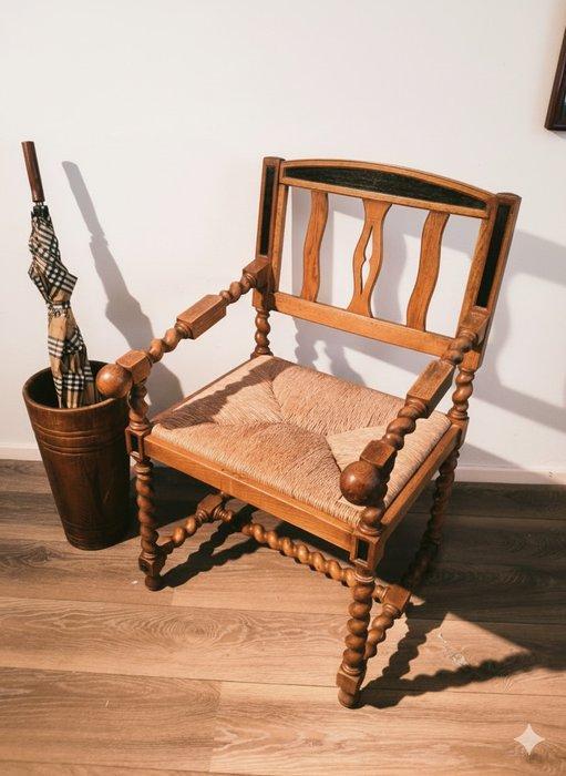 Fauteuil - Chêne - Chaise en chêne de la fin du XIXe siècle, Antiek en Kunst, Antiek | Overige Antiek