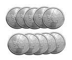 Canada. 2024 Canadian Maple Leaf coin in capsule, 10 x 1 oz, Postzegels en Munten
