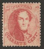 Belgique 1865 - médaillon 40c rose carmin - perforation 14½, Postzegels en Munten, Gestempeld