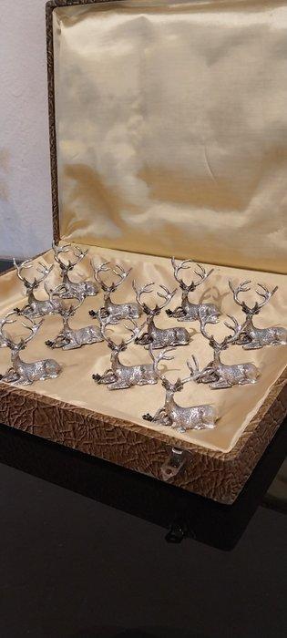 Messensteun (12) - Cerfs grands models - geplateerd met, Antiek en Kunst, Antiek | Meubels | Tafels