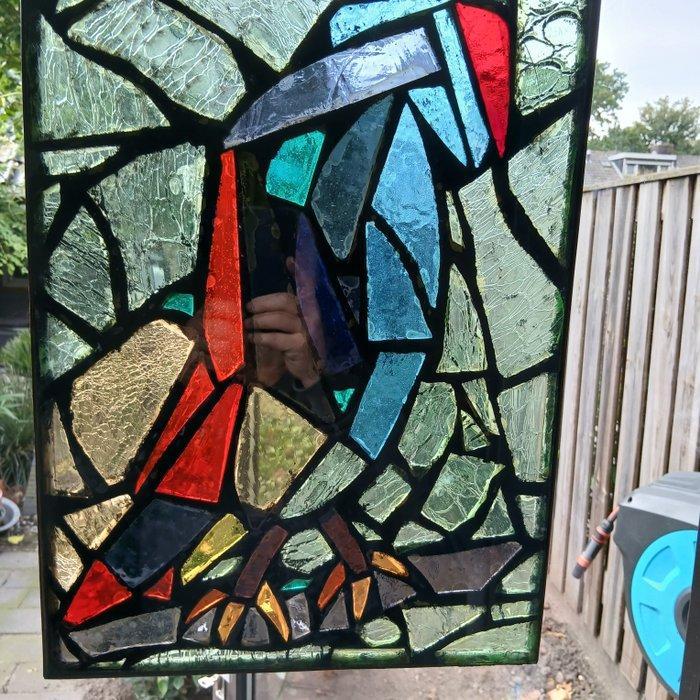 Glas-in-loodraam - 1940-1950, Antiek en Kunst, Curiosa en Brocante