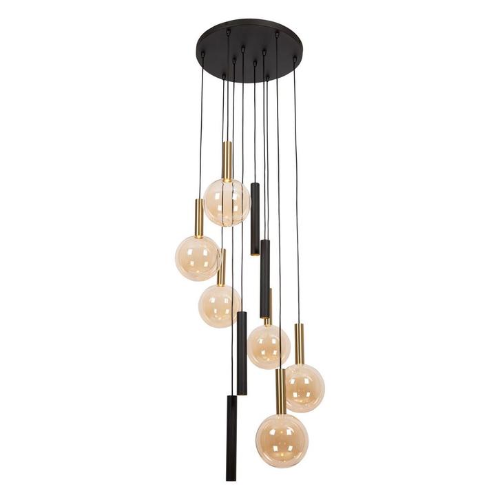 Hanglamp Lucide JOSIANE -  - Ø 55 cm - 6xG9 - Zwart, Huis en Inrichting, Lampen | Hanglampen, Nieuw, Verzenden
