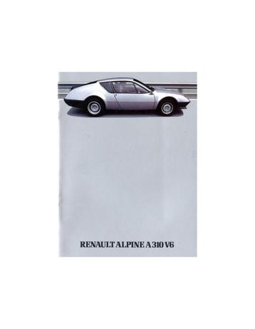 1984 ALPINE A310 V6 BROCHURE FRANS