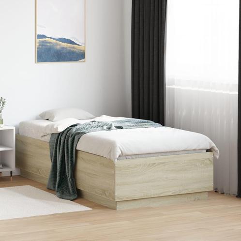 vidaXL Cadre de lit sans matelas chêne sonoma 90x190 cm, Maison & Meubles, Chambre à coucher | Lits, Neuf, Envoi