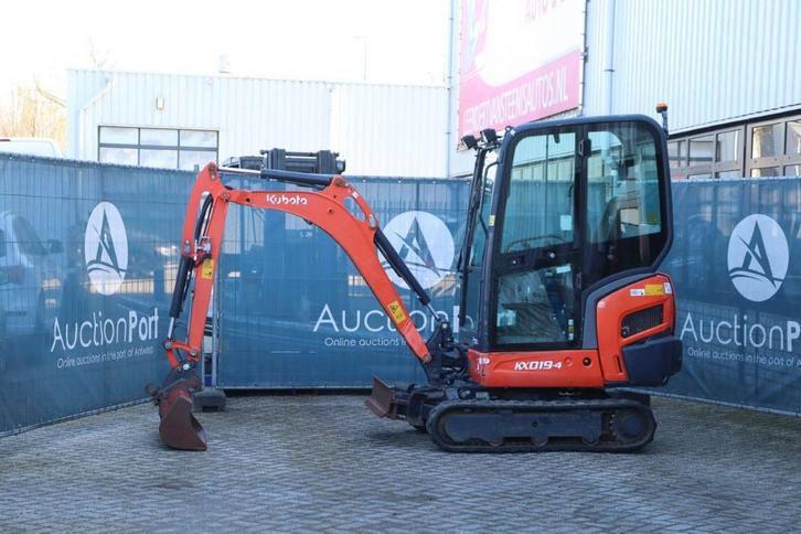 Veiling: Minigraver Kubota KX019-4 Diesel 2019, Zakelijke goederen, Machines en Bouw | Kranen en Graafmachines, Ophalen