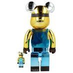 Medicom Toy Be@rbrick - Minion Dave (Chrome ed.) 400% & 100%