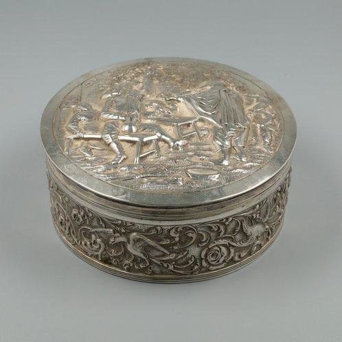 Zaanlandse Zilversmederij (1948) - Koektrommel - .833 zilver, Antiek en Kunst, Antiek | Zilver en Goud