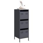 vidaXL Hoge kast 39x35x103,5 cm staal antracietkleurig, Huis en Inrichting, Verzenden, Nieuw