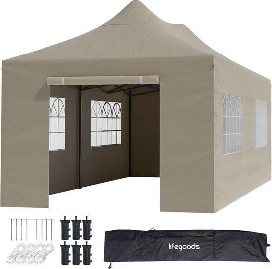 2dekans | LifeGoods Partytent - Paviljoen - 3x6 m -, Tuin en Terras, Partytenten, Ophalen of Verzenden