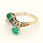 Bague - 14 carats Or jaune, Or blanc Diamant (Naturelle)