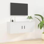 vidaXL Tv-wandmeubel 100x34,5x40 cm wit, Huis en Inrichting, Kasten |Televisiemeubels, Verzenden, Nieuw
