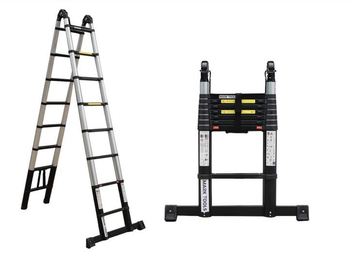 MARK TOOLS Telescopische Vouwladder ALLE MATEN + Gratis TAS, Doe-het-zelf en Bouw, Ladders en Trappen, Ladder, Nieuw, Opvouwbaar of Inschuifbaar