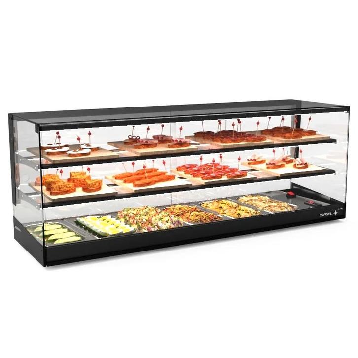 Tapasvitrine | LOGIC | Zwart | 6x 1/3 GN | +2°C/+6°C |, Articles professionnels, Horeca | Équipement de cuisine, Envoi