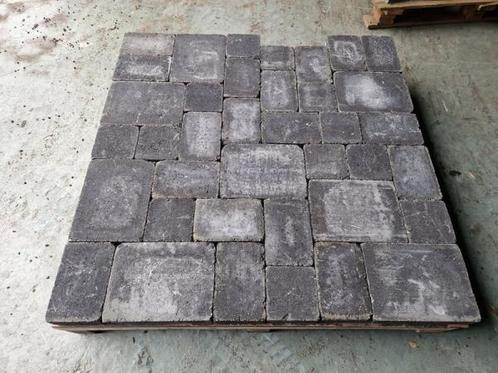 Veiling - 15,1 M2 Betontegel Wildverband Antraciet Getrommel, Tuin en Terras, Tegels en Klinkers, Nieuw