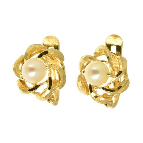 2-delige sieradenset - 18 karaat Geel goud Parel, Handtassen en Accessoires, Antieke sieraden