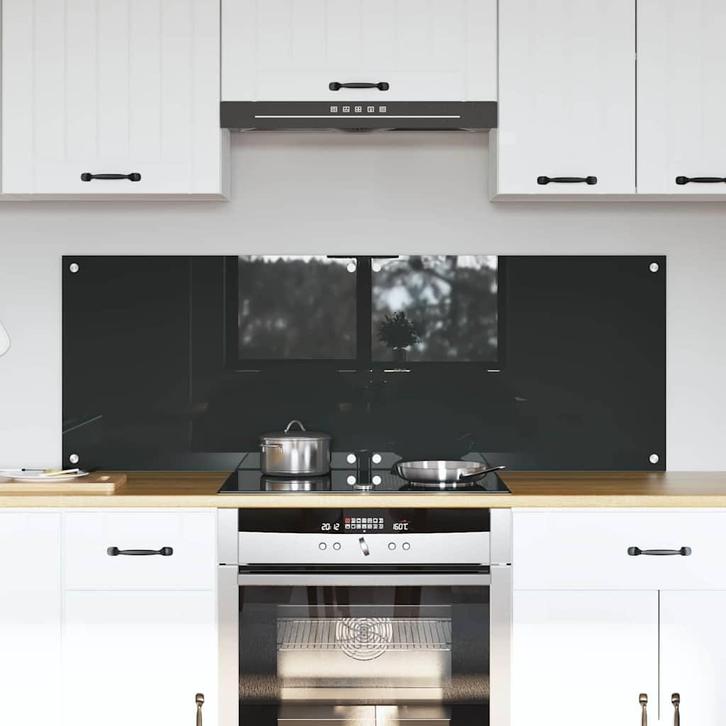 vidaXL Keuken Spatscherm 2 pcs Donkergrijs 70 x 50 cm gehard, Antiek en Kunst, Antiek | Keukengerei, Verzenden