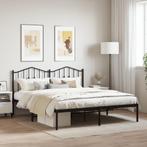vidaXL Bedframe met hoofdbord metaal zwart 180x200 cm, Huis en Inrichting, Slaapkamer | Bedden, Verzenden, Nieuw