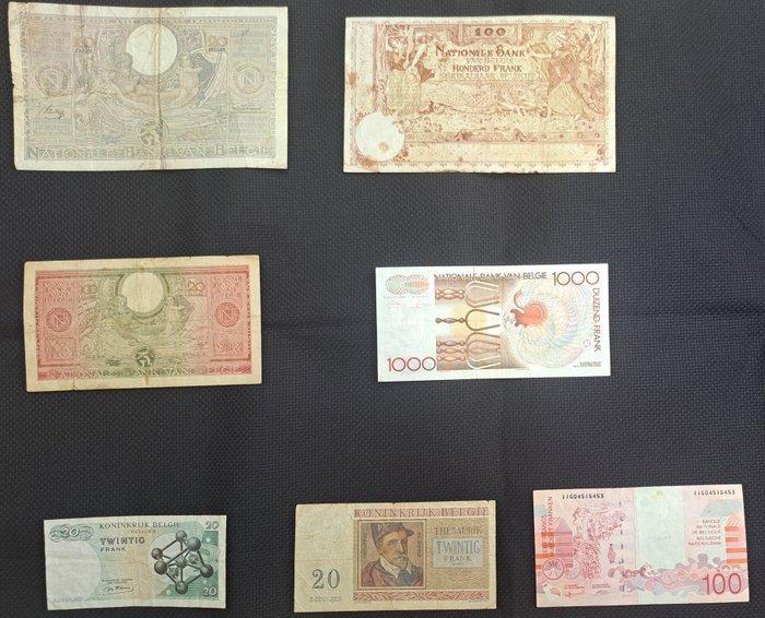 België. - 7 - various dates (Zonder Minimumprijs), Postzegels en Munten, Bankbiljetten | Europa | Niet-Eurobiljetten