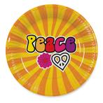 Borden Hippie 23cm 8st, Hobby en Vrije tijd, Feestartikelen, Verzenden, Nieuw