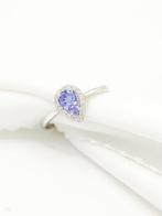 Zonder minimumprijs - Ring - 14 karaat Witgoud Tanzaniet -