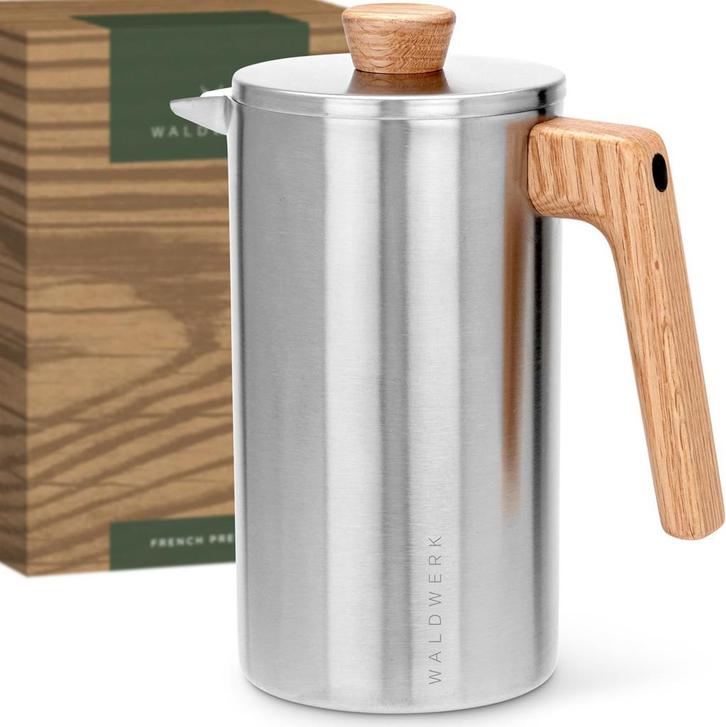 French Press - Cafetiere - Koffiemaker - Dubbelwandig - 1L -, Elektronische apparatuur, Koffiemachine-accessoires, Nieuw, Verzenden
