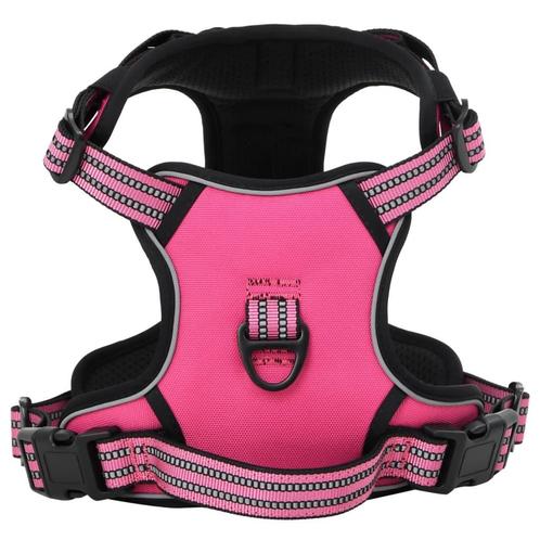 vidaXL Hondentuigje met riem en halsband verstelbaar M roze, Dieren en Toebehoren, Honden-accessoires, Nieuw, Verzenden