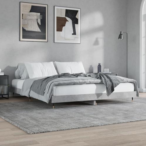 vidaXL Bedframe bewerkt hout betongrijs 120x200 cm, Huis en Inrichting, Slaapkamer | Bedden, Nieuw, Verzenden