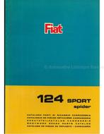 1966 FIAT 124 SPORT SPIDER CARROSSERIE ONDERDELENHANDBOEK