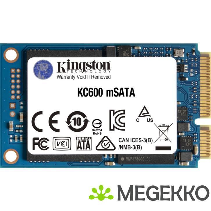 Kingston Technology KC600 mSATA 512 GB SATA III 3D TLC, Computers en Software, Harde schijven, Nieuw, Verzenden