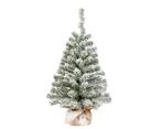 Imperial kunst kerstboom, 75 cm, besneeuwd, jute zak, voor, Nieuw