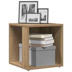 vidaXL Bijzettafel 33x33x34 cm bewerkt hout artisanaal, Huis en Inrichting, Verzenden, Nieuw