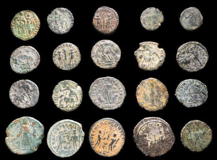 Romeinse Rijk Lote 20 monedas Æ acuñadas entre los siglos, Postzegels en Munten, Munten | Europa | Niet-Euromunten