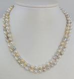 Halsketting Zilver, 5,5x6mm multi gouden en zilveren Akoya, Handtassen en Accessoires, Nieuw