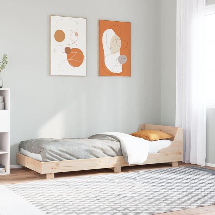 Houten Bedframe 100x200cm | OP = OP | 42% Korting Nu!, Huis en Inrichting, Slaapkamer | Bedden, Overige maten, Overige maten, Bruin