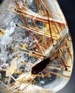 Zeer zeldzaam, mooi natuurlijk goudkleurig rutiel-gevlekt