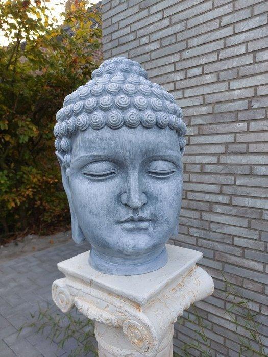 Beeld, large head of a buddha statue - 55 cm - polyresin, Antiek en Kunst, Curiosa en Brocante