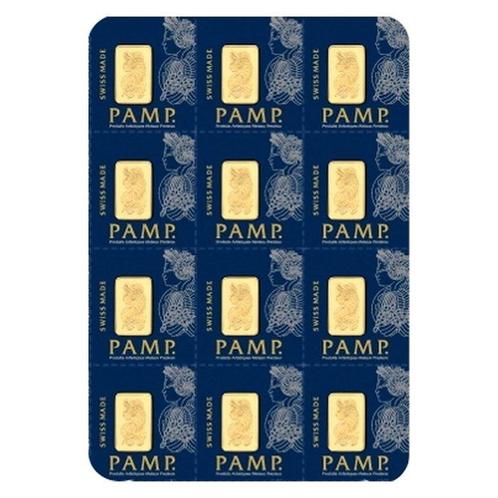 12 grams - Or .999 - 12 x 1g PAMP Suisse Lady Fortuna, Postzegels en Munten, Edelmetalen en Baren