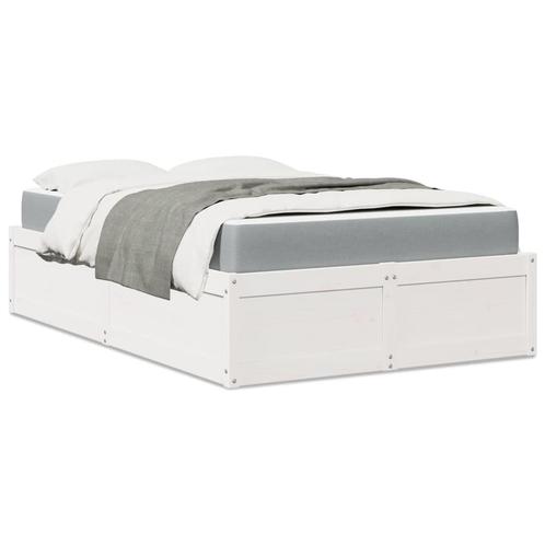 vidaXL Bed met matras massief grenenhout wit 140x190 cm, Huis en Inrichting, Slaapkamer | Bedden, Nieuw, Verzenden