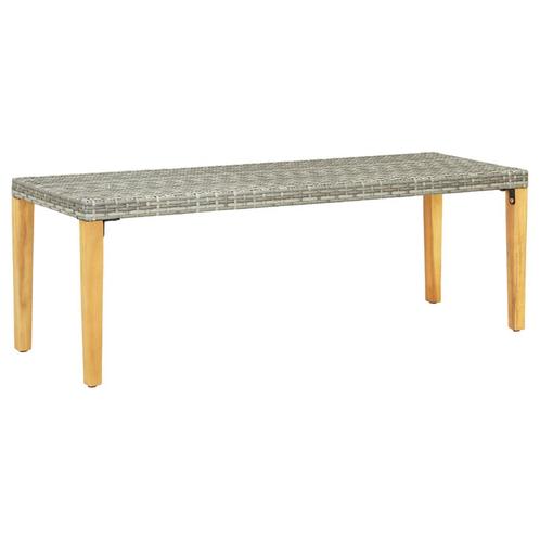 vidaXL Tuinbank 80 cm poly rattan grijs, Tuin en Terras, Tuinsets en Loungesets, Nieuw, Verzenden